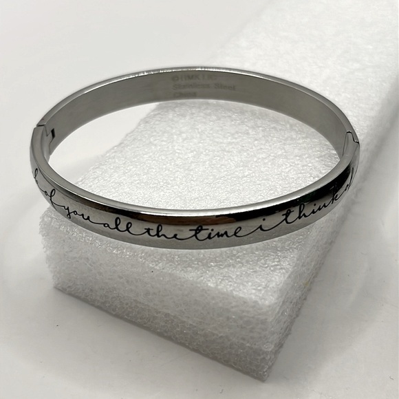Bracelet VTG HMK LIC  I Think of You All The Time Stainless Steel - Picture 4 of 12